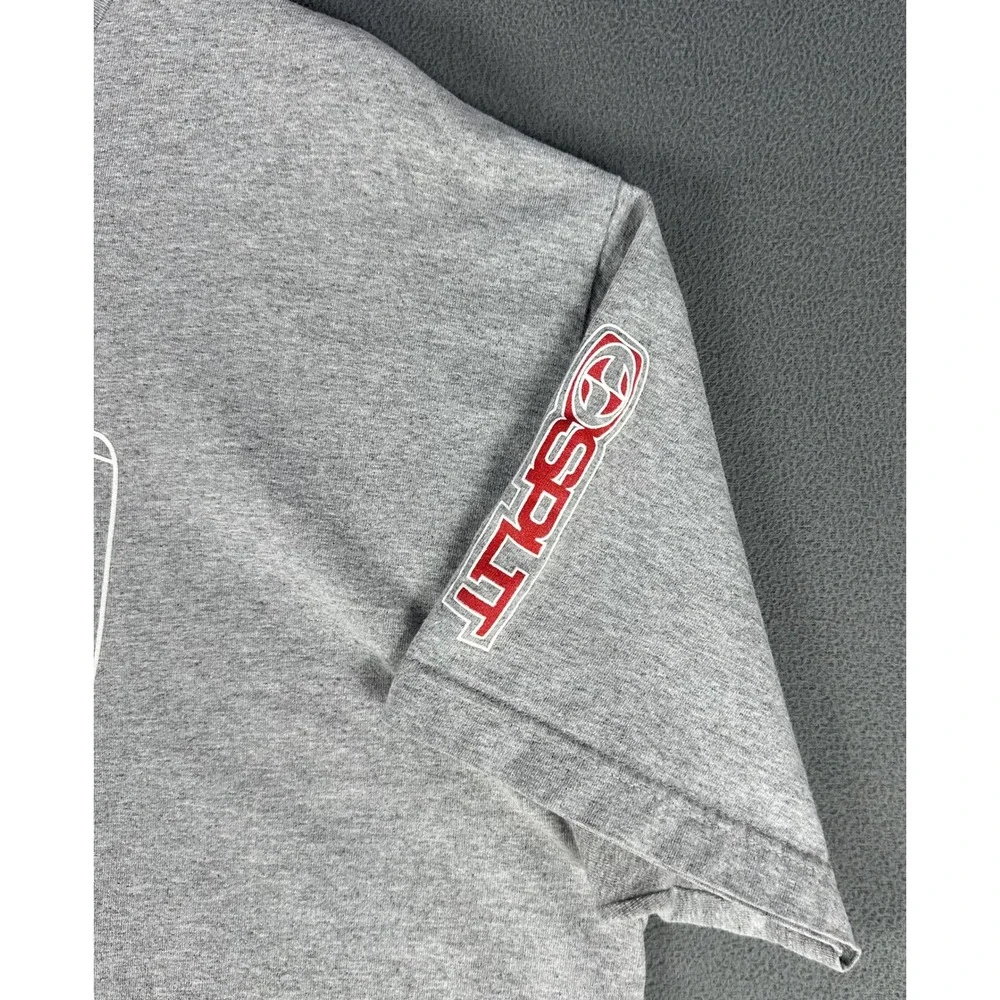 Split Shirt XL Grey Sleeve Logo Skate Surf USA Made Vintage 90s Skateboarding